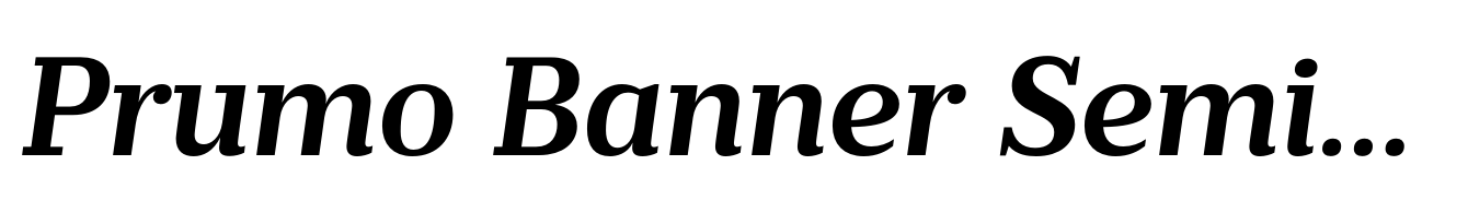 Prumo Banner Semi Bold Italic